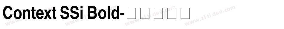 Context SSi Bold字体转换